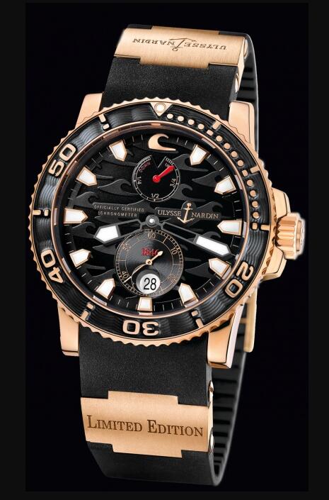 Review Best Ulysse Nardin Marine Black Surf 266-37LE-3A watches sale